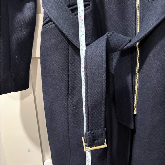 Cole Haan Navy Belted Coat - Picture 4 of 5